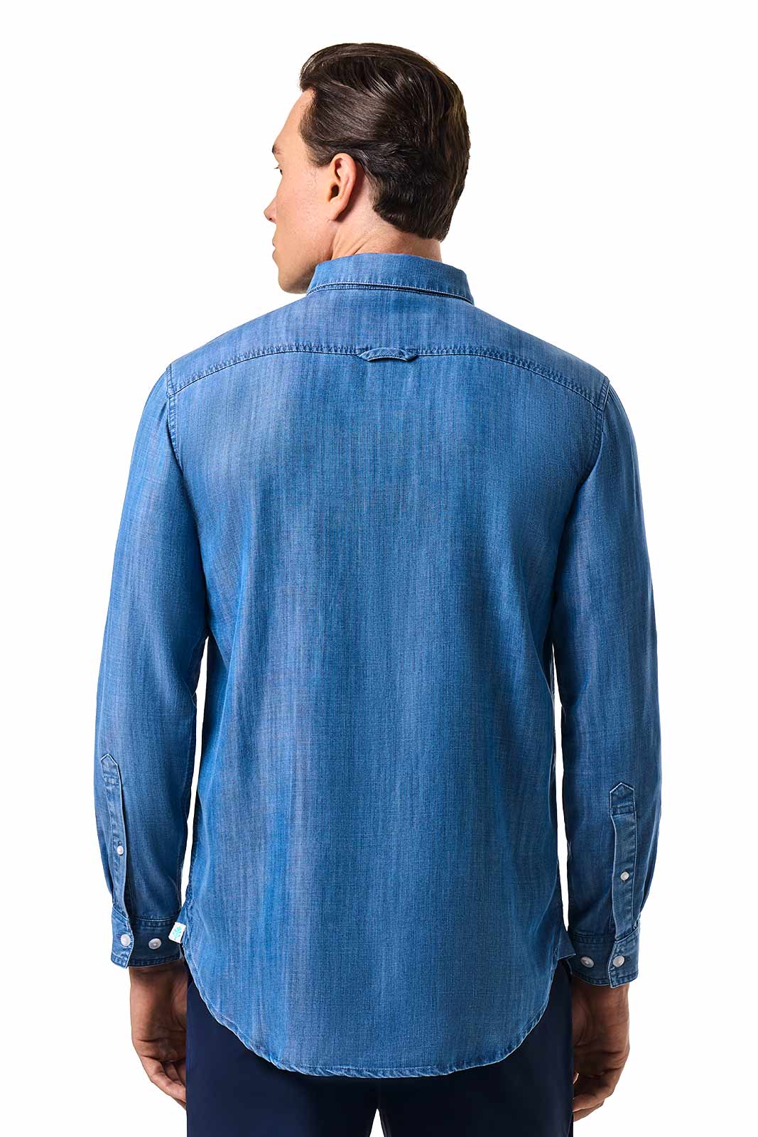 Men's Carson Chambray Long Sleeve Shirt | Light Indigo Chambray