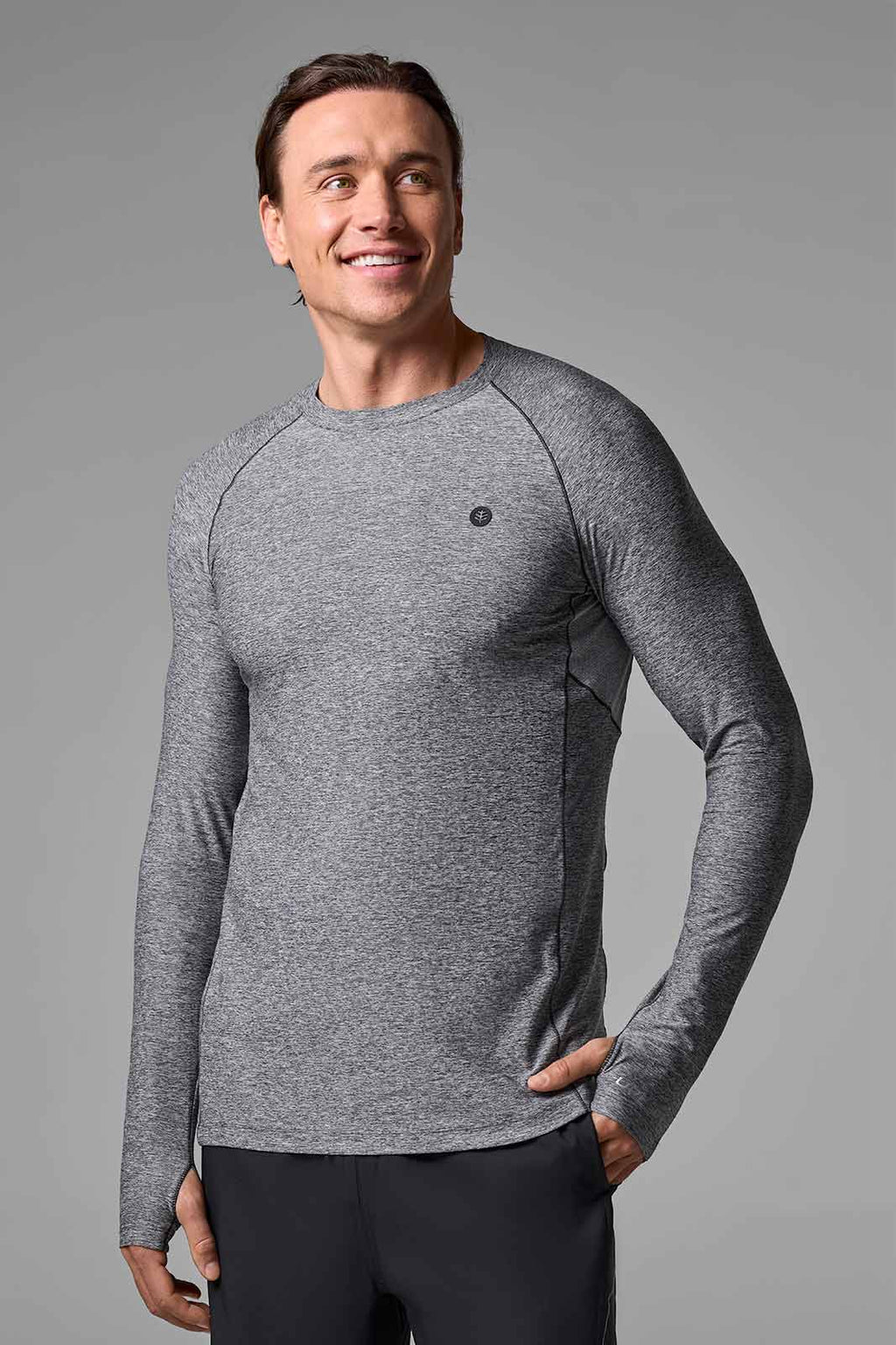 Men's Agility Long Sleeve Performance T-shirt | Charcoal Heather