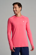 Men's Agility Long Sleeve Performance T-shirt | Sunkist Coral
