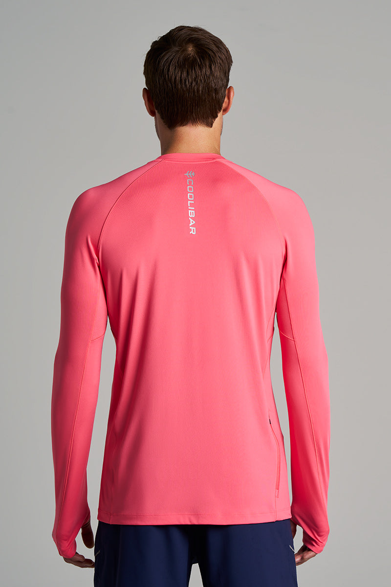 Men's Agility Long Sleeve Performance T-shirt | Sunkist Coral