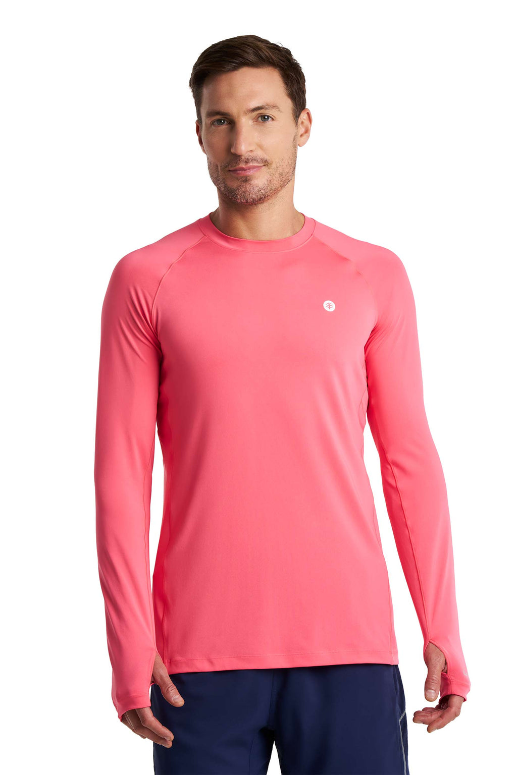 Men's Agility Long Sleeve Performance T-shirt | Sunkist Coral