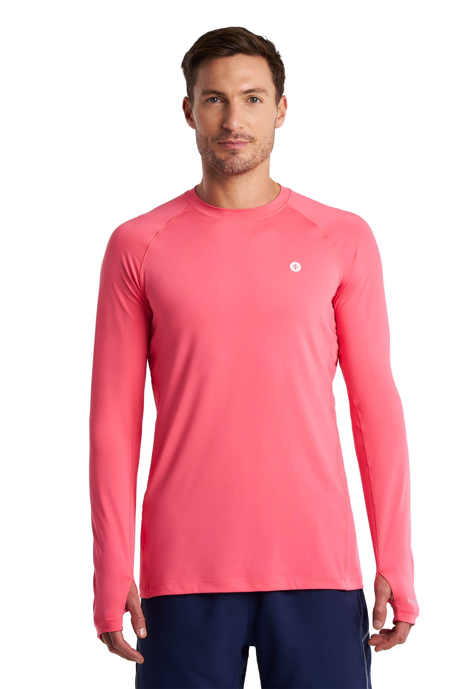 Men's Agility Long Sleeve Performance T-shirt | Sunkist Coral