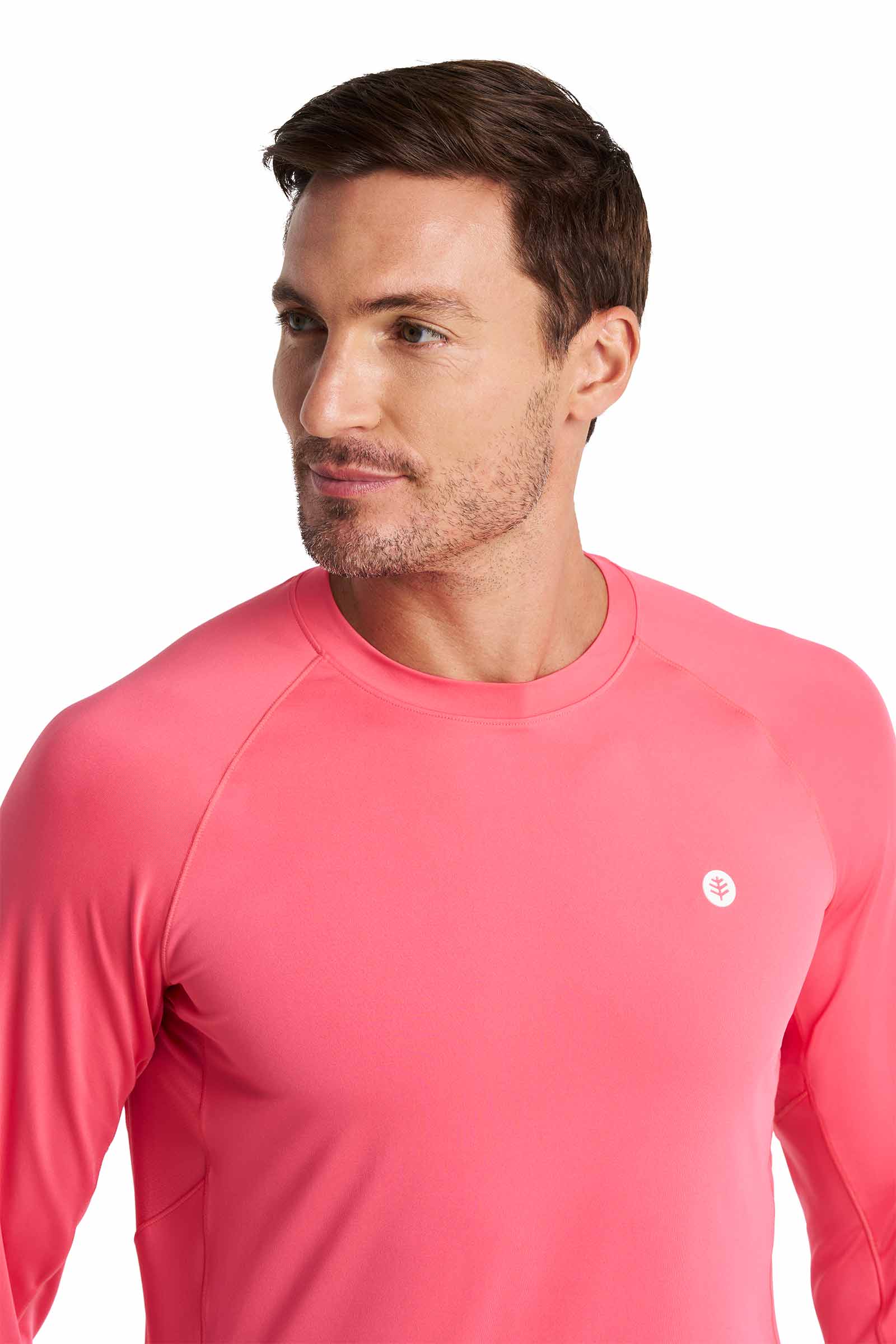 Men's Agility Long Sleeve Performance T-shirt | Sunkist Coral