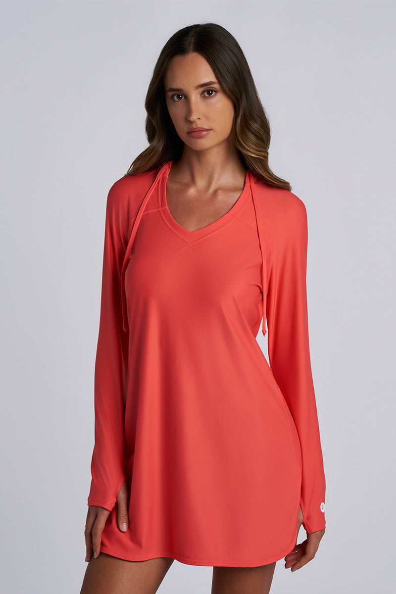 Women's Seacoast Swim Cover-Up Dress | Coral Reef