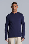 Men's Morada Everyday Long Sleeve V-Neck T-Shirt | Navy