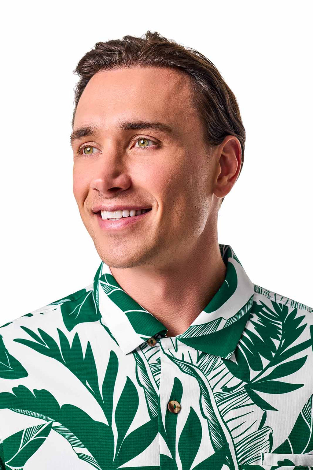 Men's Safari Camp Shirt | Eden Green Palm Paradise