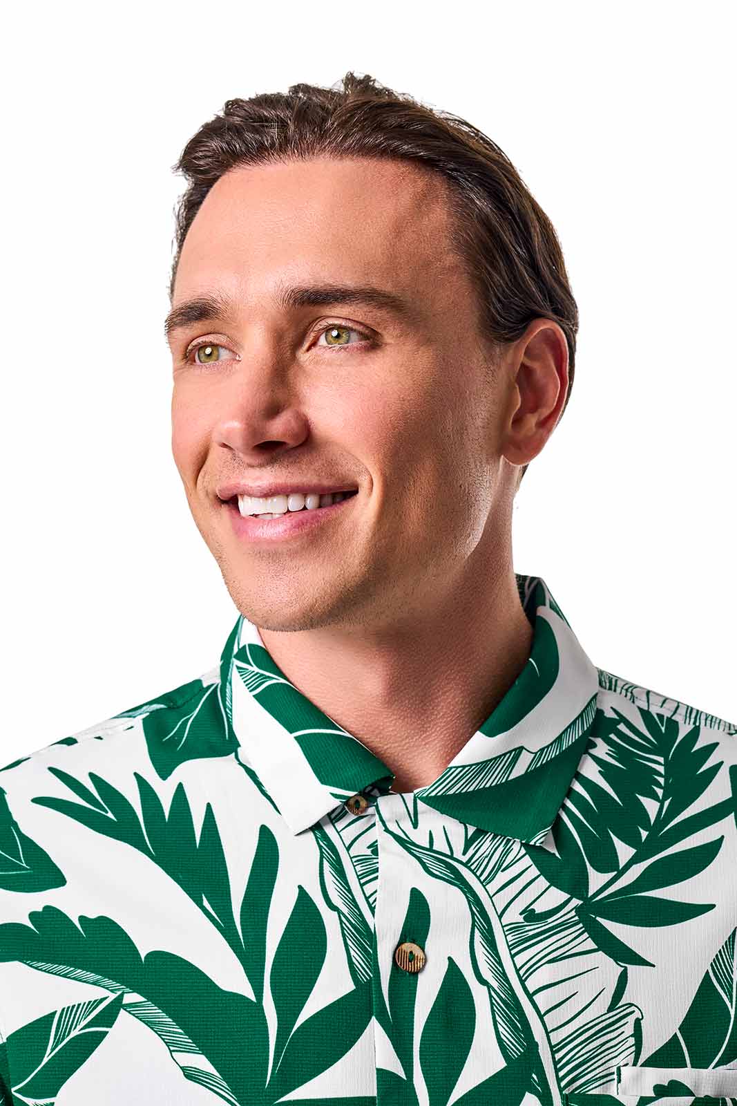 Men's Safari Camp Shirt | Eden Green Palm Paradise