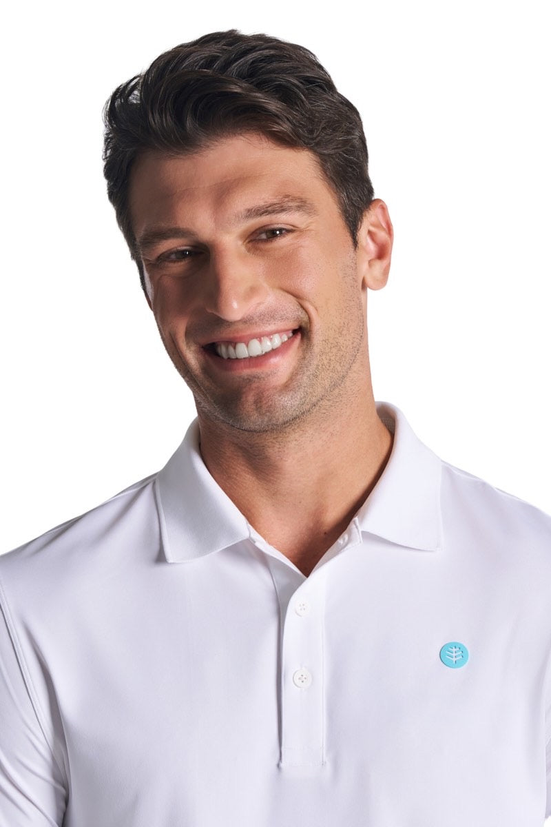 Men's Erodym Short Sleeve Sports Polo | White