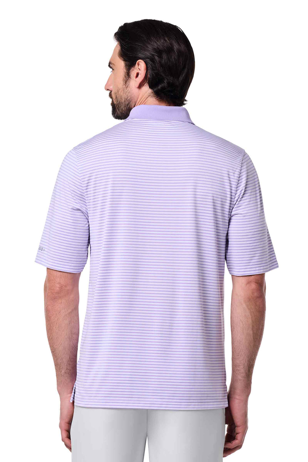 Men's Erodym Short Sleeve Sports Polo | Lavendula/White Stripe