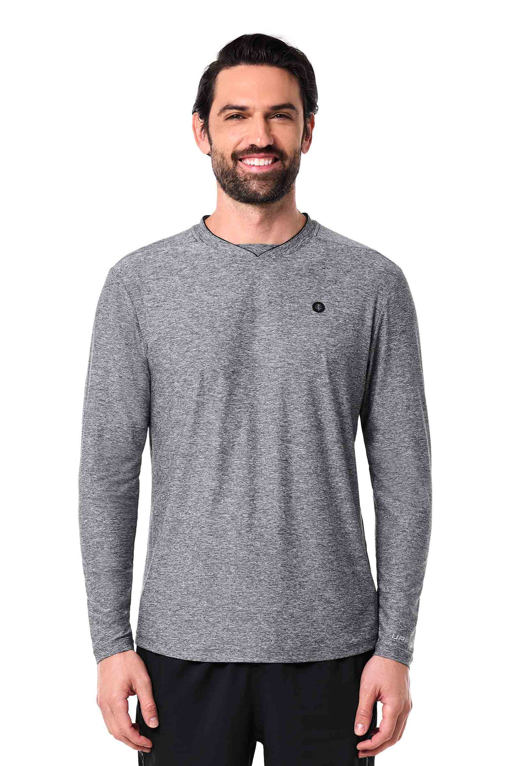 Men's Tiebreaker Long Sleeve Tennis T-Shirt | Charcoal Heather