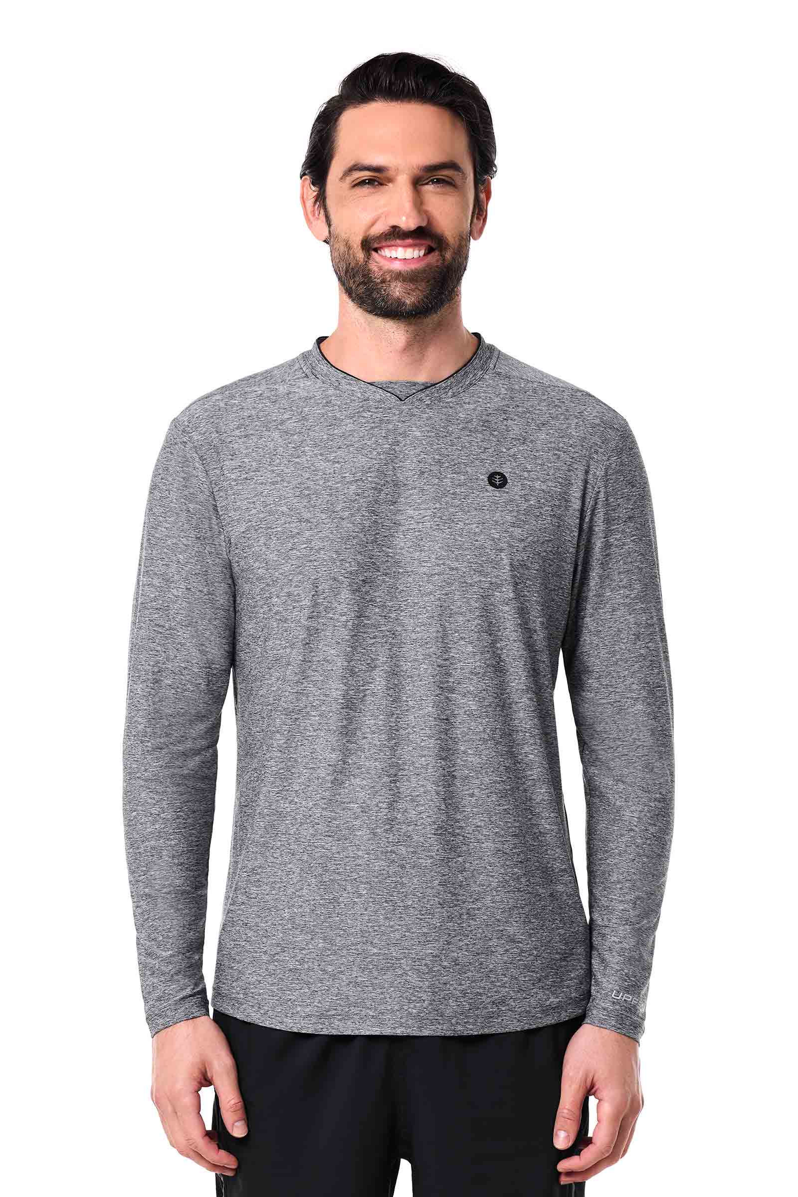 Men's Tiebreaker Long Sleeve Tennis T-Shirt | Charcoal Heather