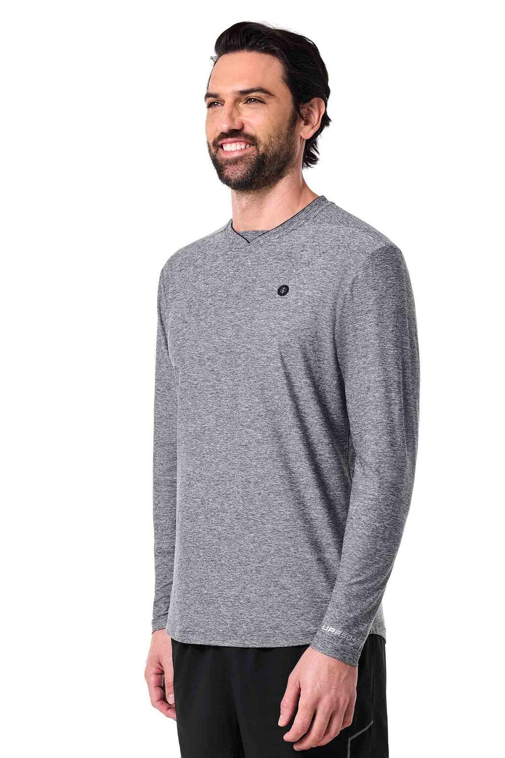 Men's Tiebreaker Long Sleeve Tennis T-Shirt | Charcoal Heather