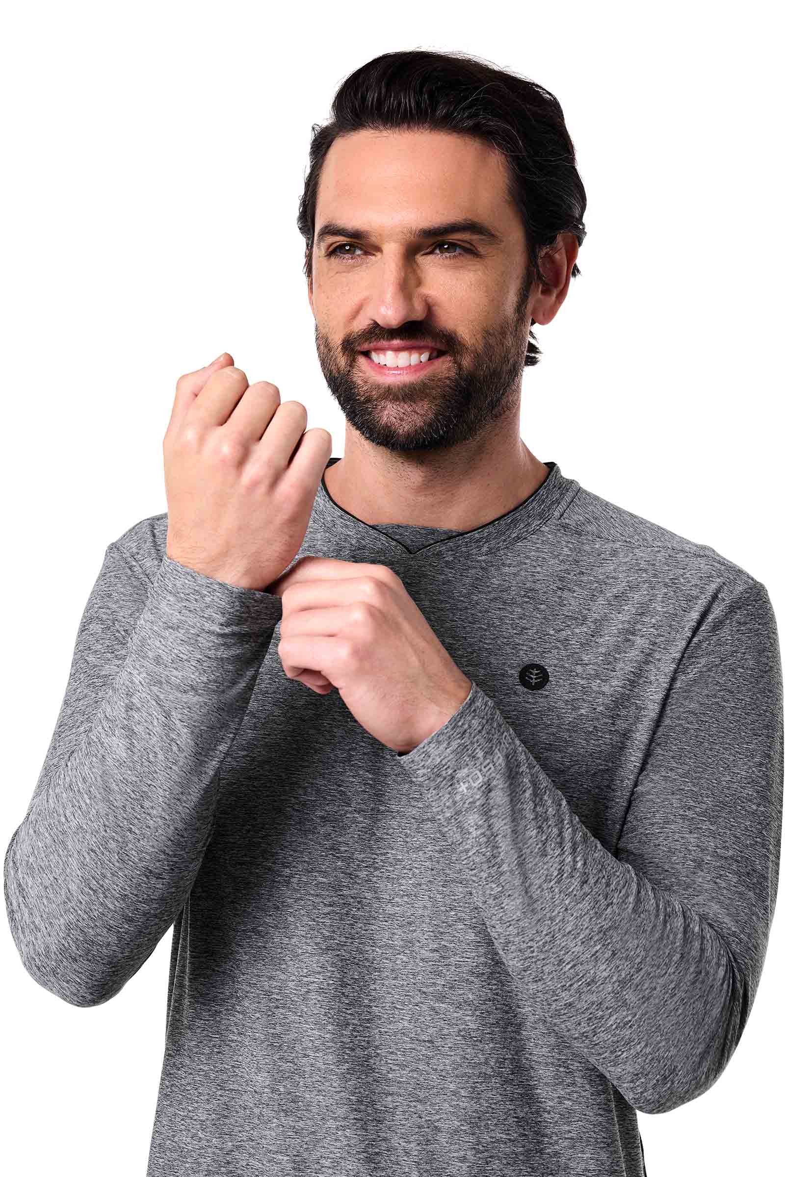 Men's Tiebreaker Long Sleeve Tennis T-Shirt | Charcoal Heather