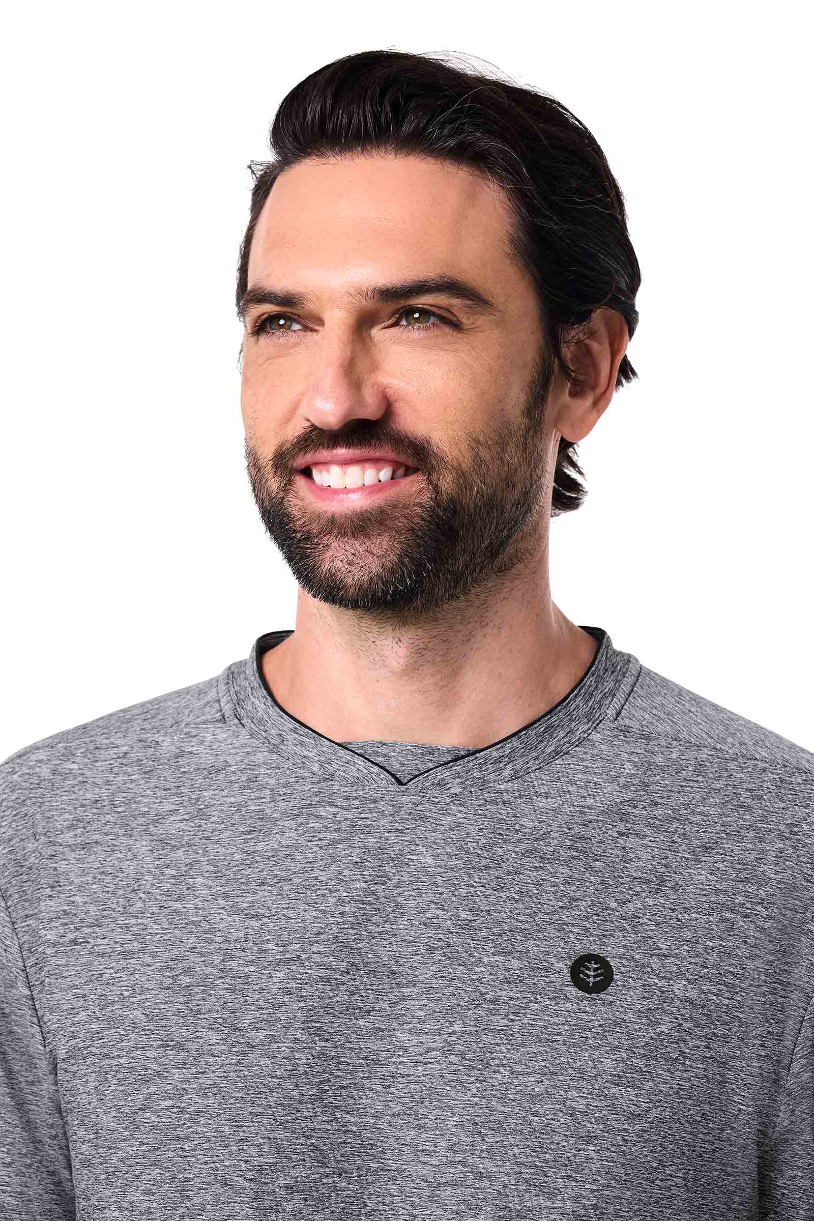 Men's Tiebreaker Long Sleeve Tennis T-Shirt | Charcoal Heather