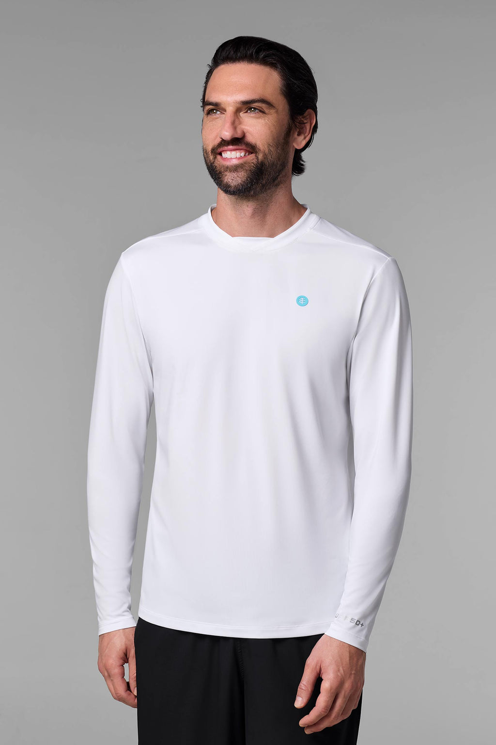 Men's Tiebreaker Long Sleeve Tennis T-Shirt | White
