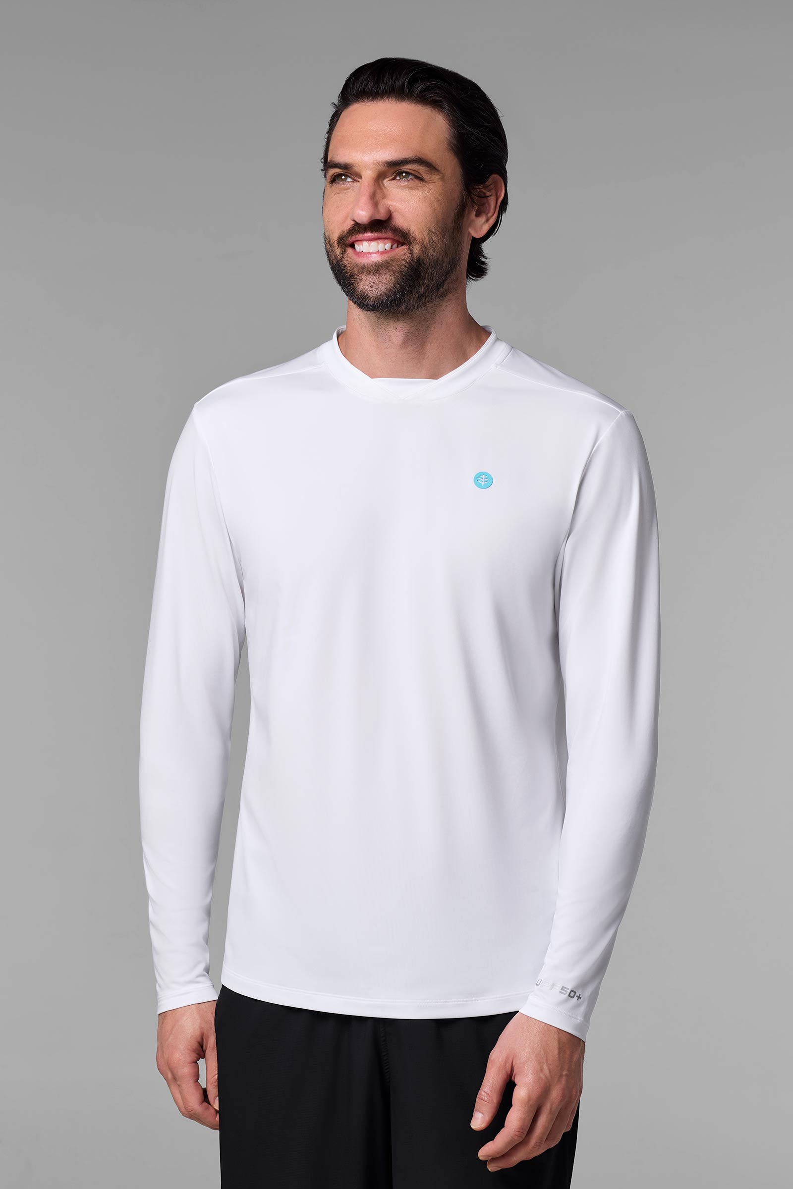 Men's Tiebreaker Long Sleeve Tennis T-Shirt | White