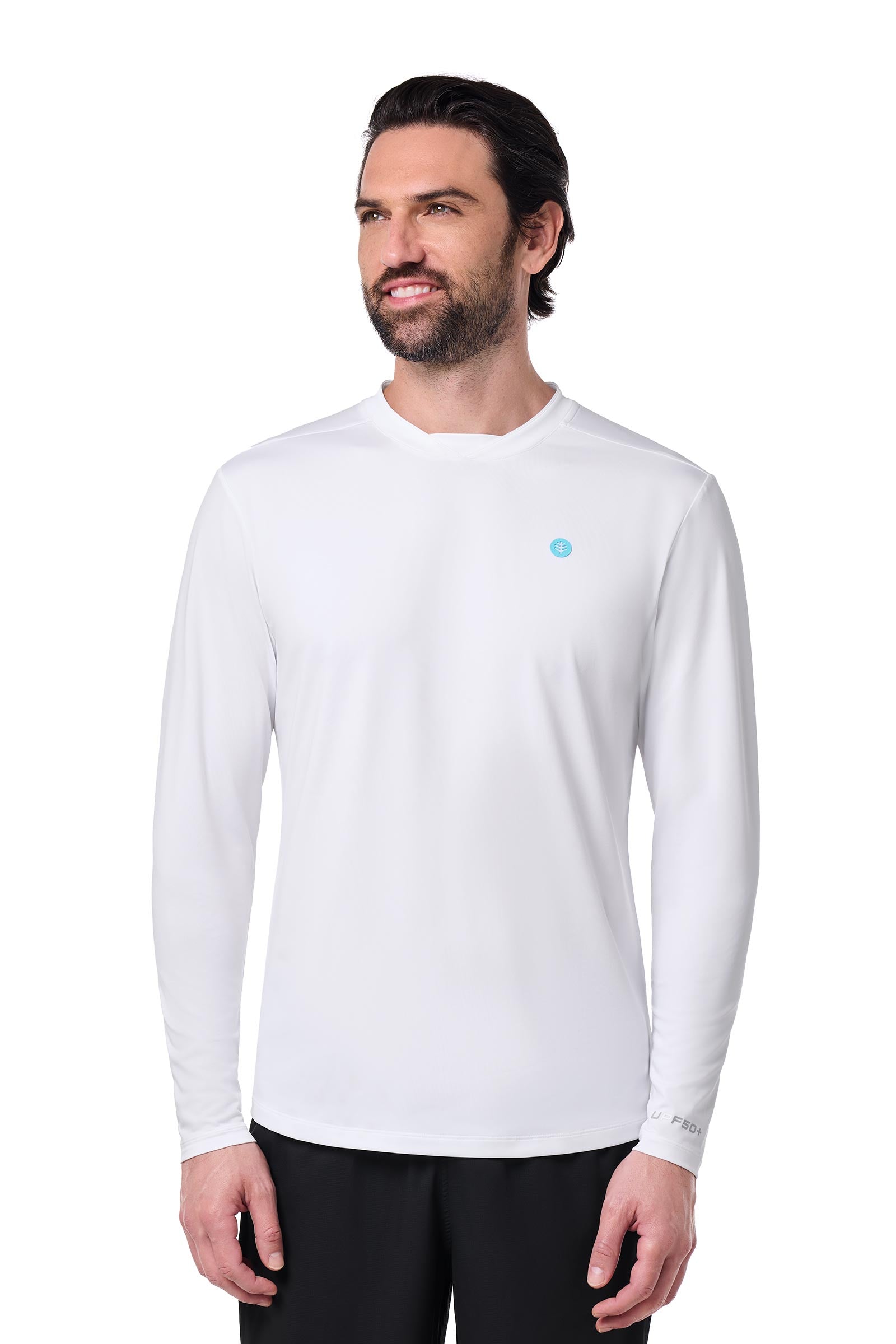 Men's Tiebreaker Long Sleeve Tennis T-Shirt | White