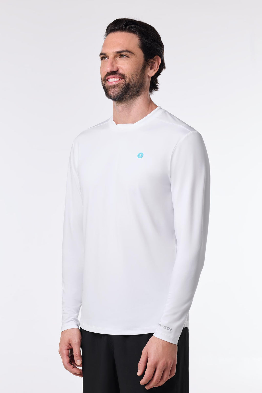 Men's Tiebreaker Long Sleeve Tennis T-Shirt | White