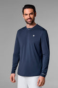 Men's Tiebreaker Long Sleeve Tennis T-Shirt | Navy
