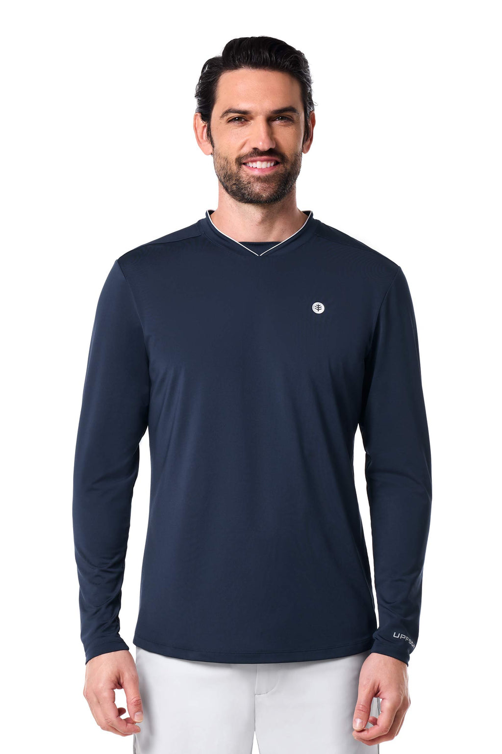 Men's Tiebreaker Long Sleeve Tennis T-Shirt | Navy
