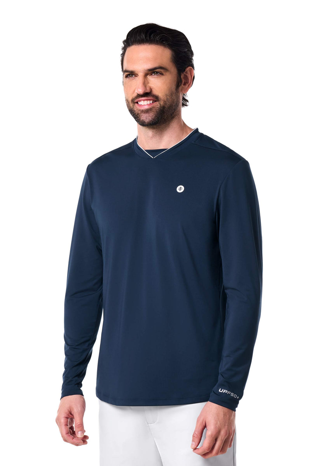 Men's Tiebreaker Long Sleeve Tennis T-Shirt | Navy