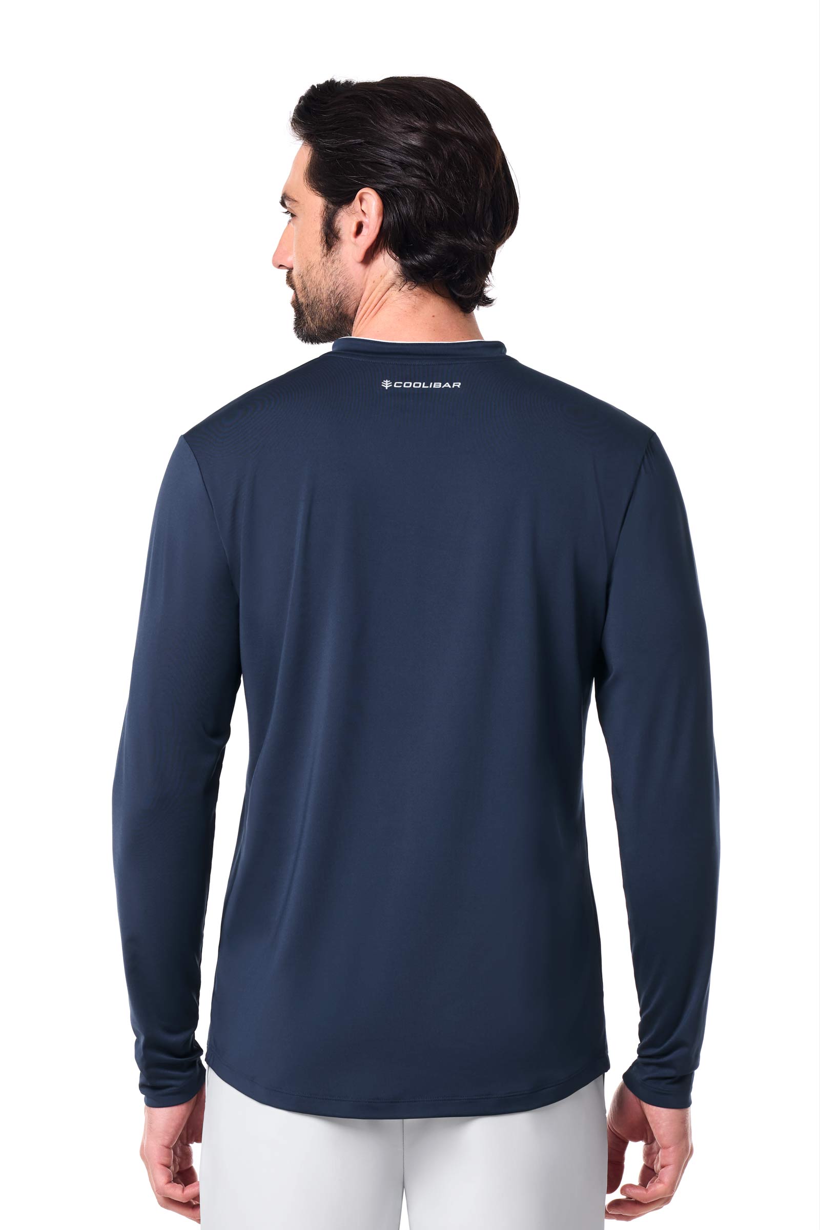 Men's Tiebreaker Long Sleeve Tennis T-Shirt | Navy