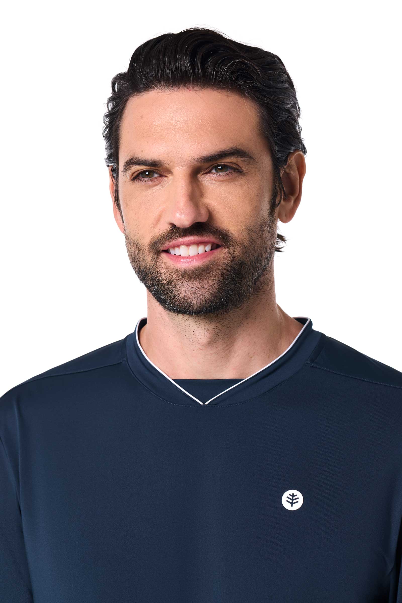 Men's Tiebreaker Long Sleeve Tennis T-Shirt | Navy