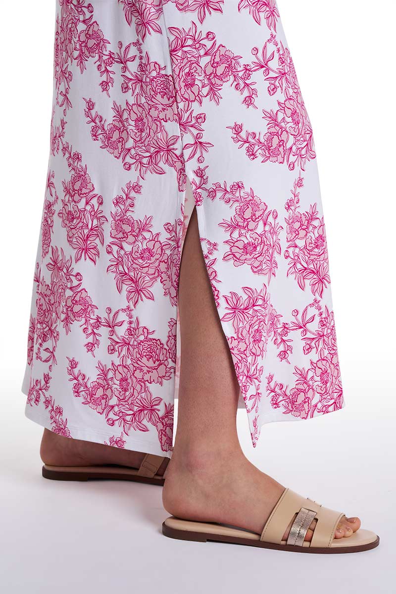 Women's Dounelle Fitted Maxi Dress | Fuchsia Bouquet