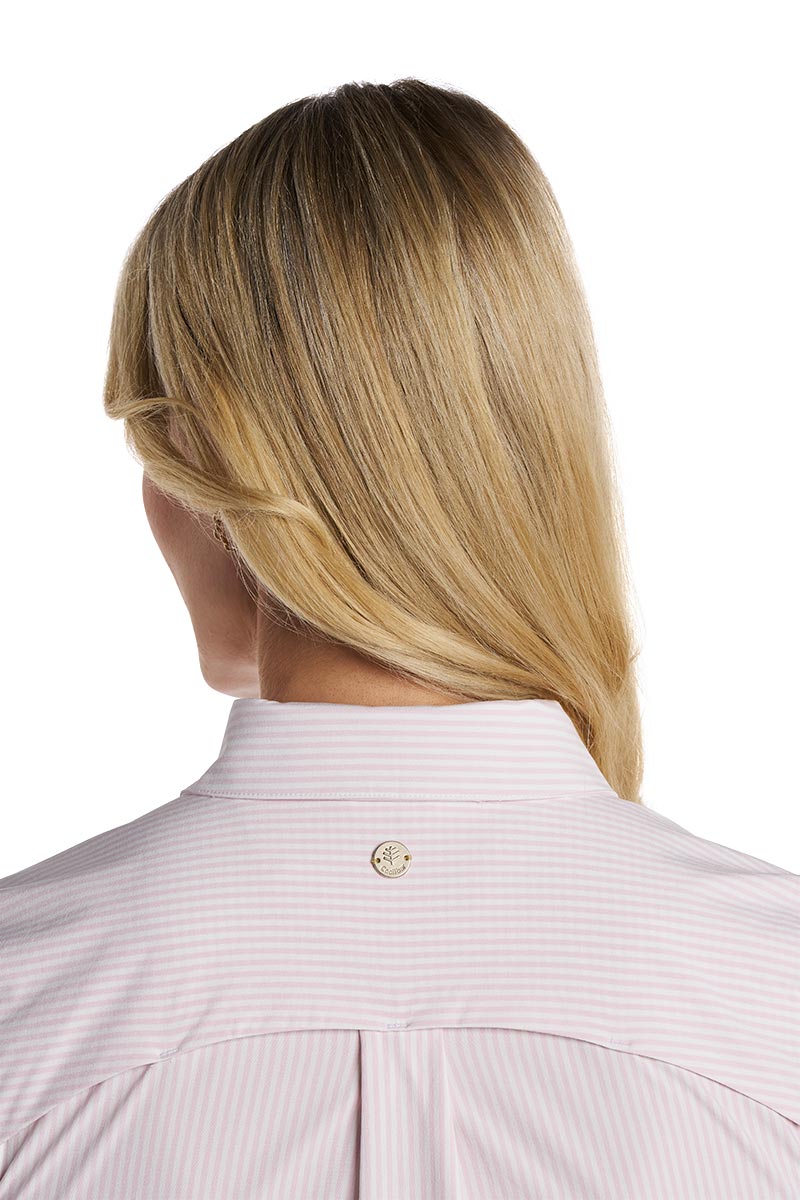 Women's Malta Travel Dress | White/Powder Stripe