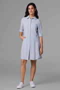 Women's Malta Travel Dress | White/Navy Stripe