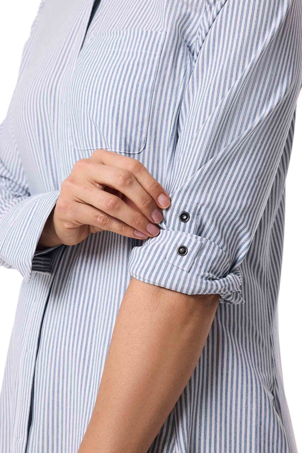 Women's Malta Travel Dress | White/Navy Stripe