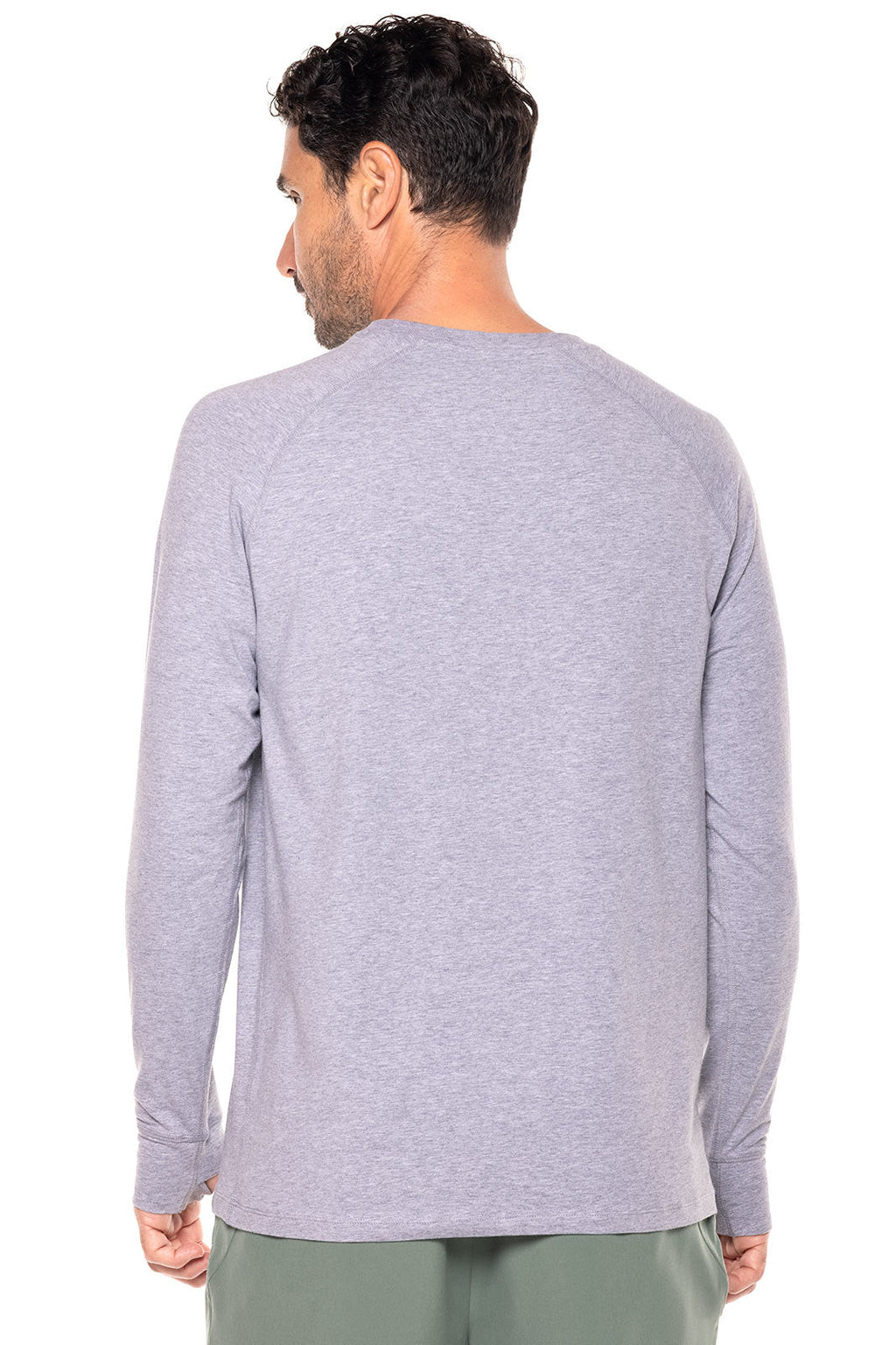 Men's LumaLeo Long Sleeve T-Shirt with Thumbholes | Grey Heather