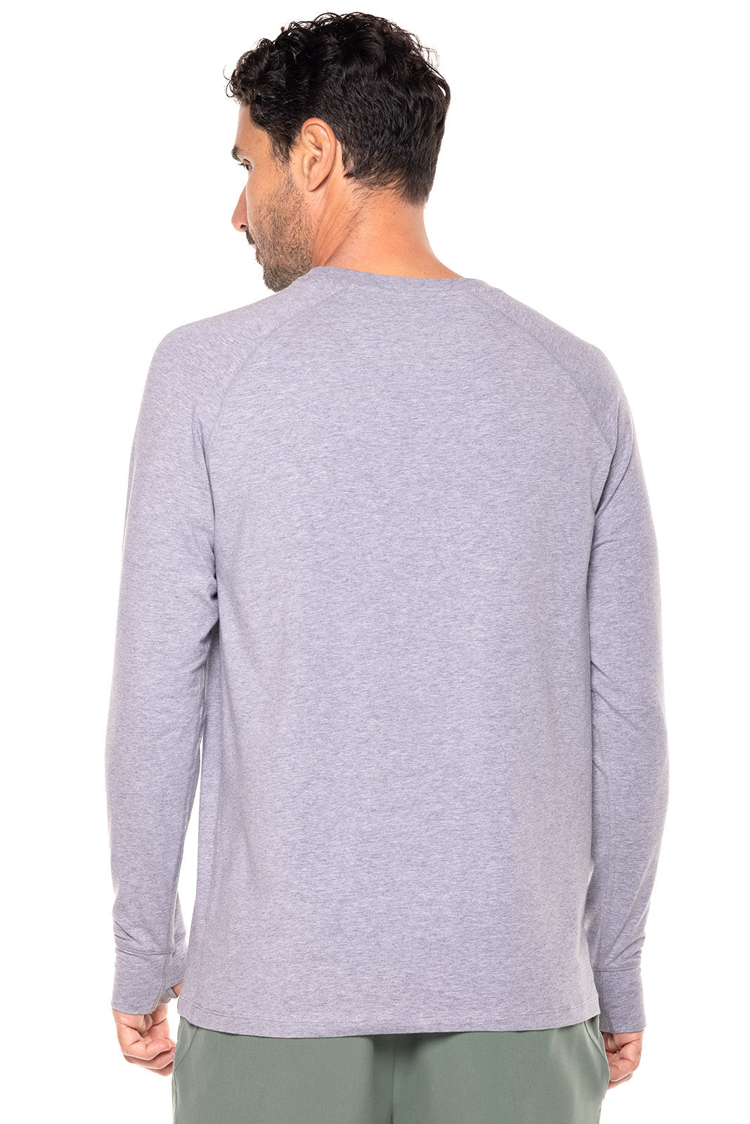 Men's LumaLeo Long Sleeve T-Shirt with Thumbholes | Grey Heather