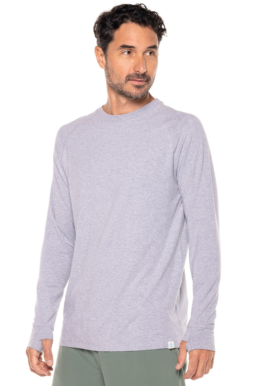 Men's LumaLeo Long Sleeve T-Shirt with Thumbholes | Grey Heather