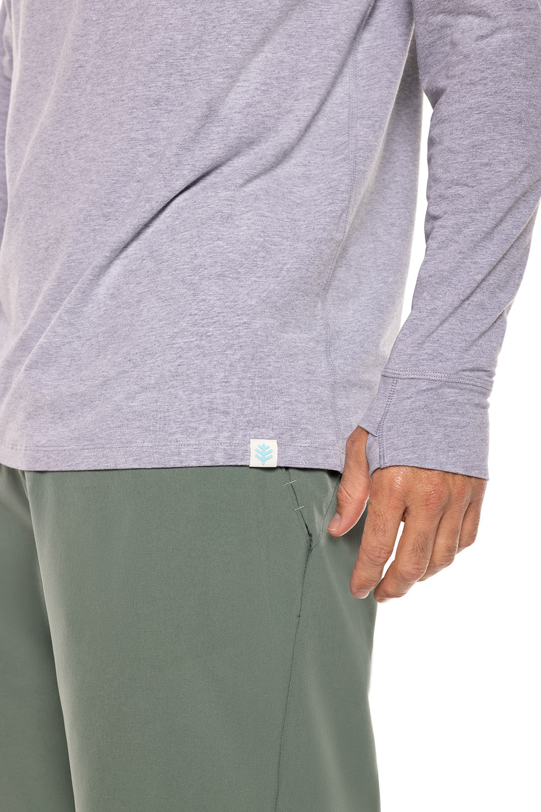 Men's LumaLeo Long Sleeve T-Shirt with Thumbholes | Grey Heather