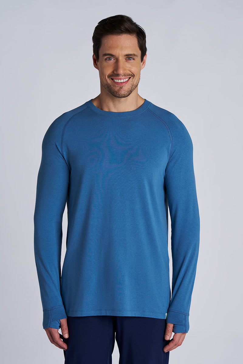 Men's LumaLeo Long Sleeve T-Shirt with Thumbholes | Blue Dusk