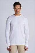 Men's LumaLeo Long Sleeve T-Shirt with Thumbholes | White