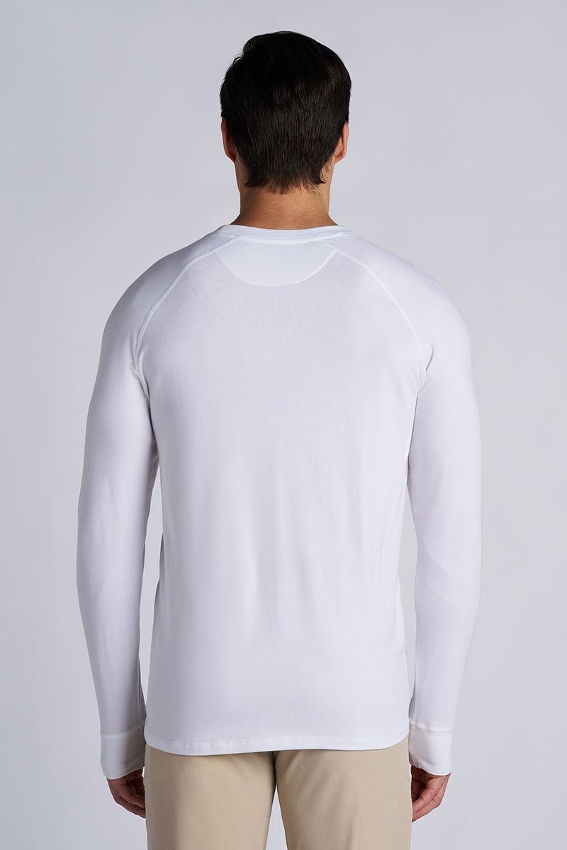 Men's LumaLeo Long Sleeve T-Shirt with Thumbholes | White
