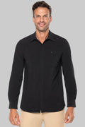 Men's Fiera Smart Long Sleeve Shirt | Black Shadow Stripe