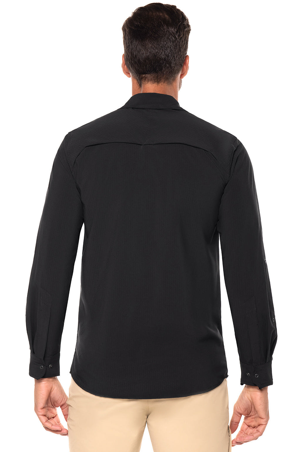 Men's Fiera Smart Long Sleeve Shirt | Black Shadow Stripe