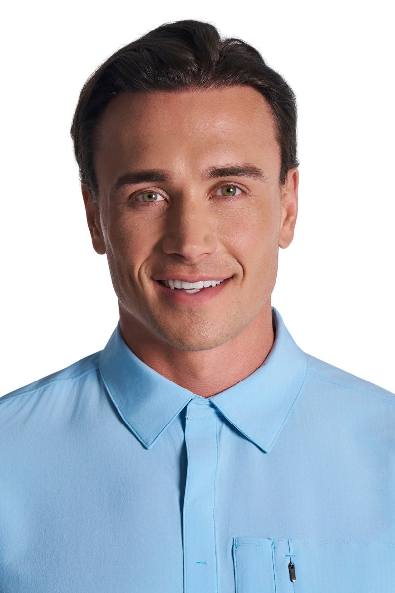 Men's Fiera Smart Long Sleeve Shirt | Arctic Blue Stripe