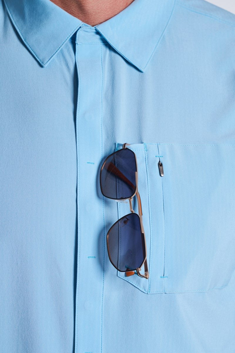 Men's Fiera Smart Long Sleeve Shirt | Arctic Blue Stripe