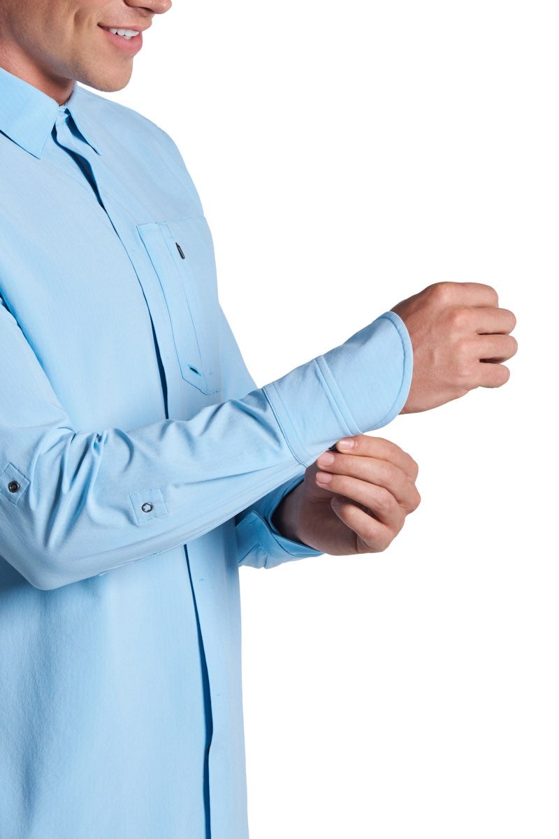 Men's Fiera Smart Long Sleeve Shirt | Arctic Blue Stripe