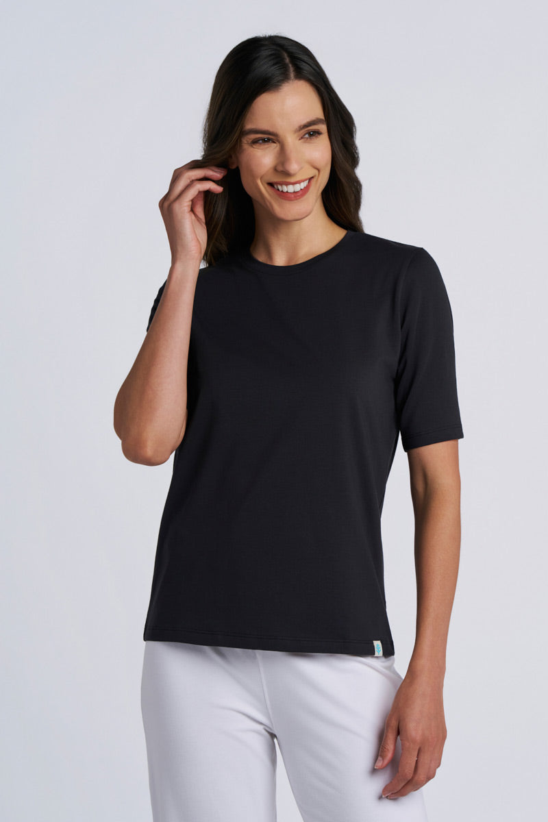 Women's Morada Everyday Short Sleeve T-Shirt Pima Sol | Black