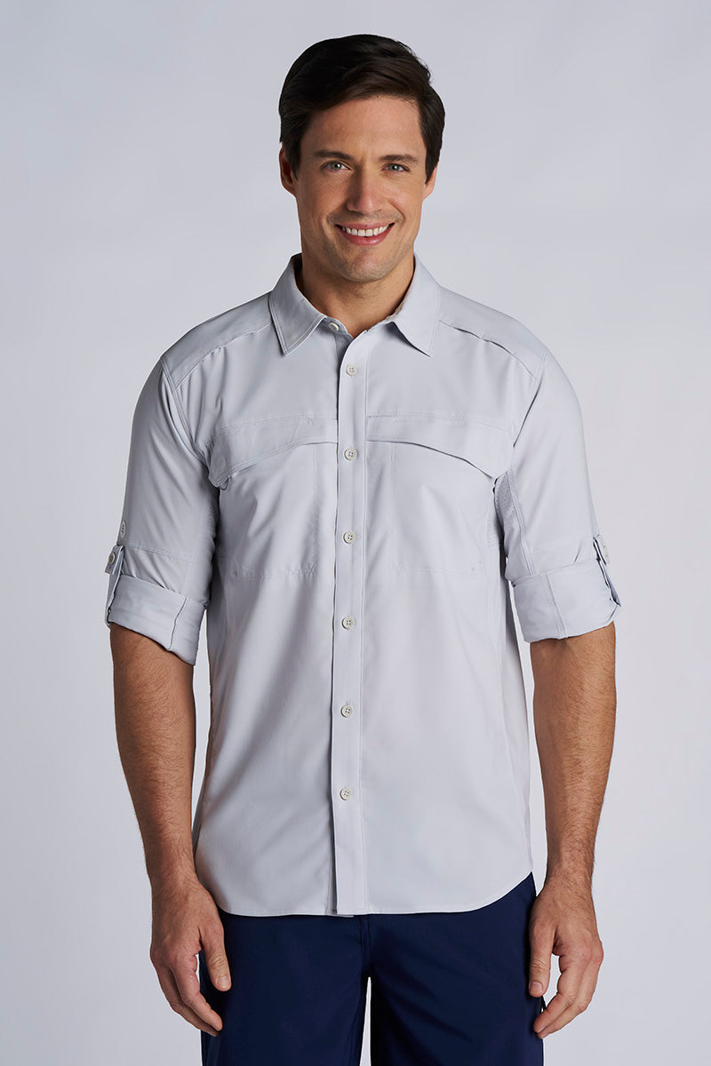 Men's Nassau Long Sleeve Fishing Shirt | Sleek Grey