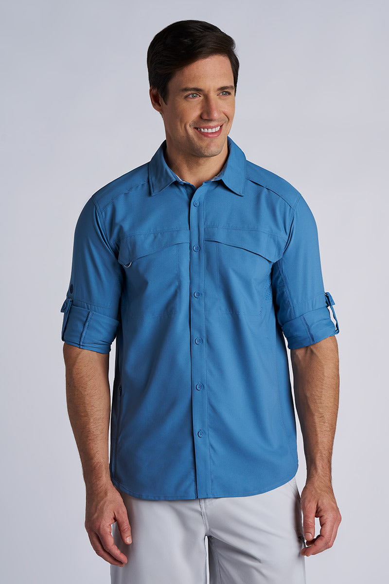 Men's Nassau Long Sleeve Fishing Shirt | Blue Dusk