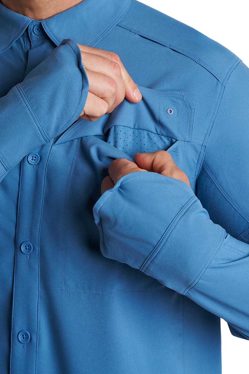 Men's Nassau Long Sleeve Fishing Shirt | Blue Dusk