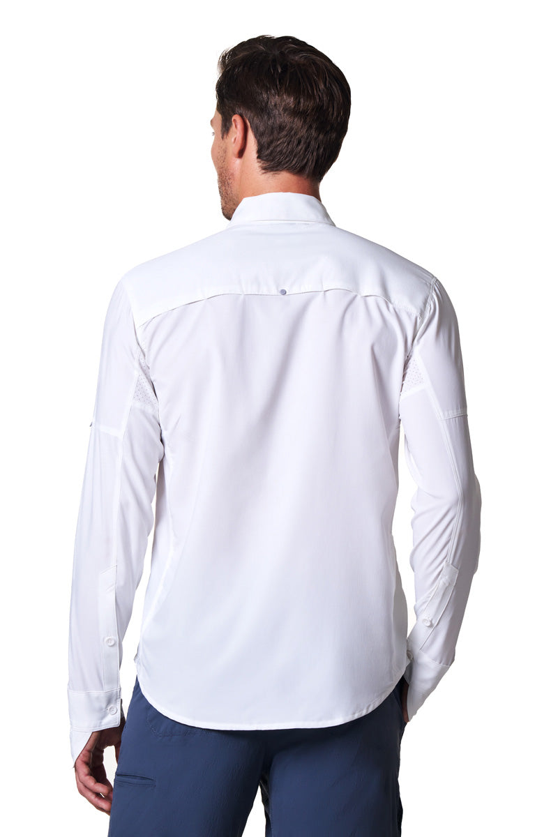 Men's Nassau Long Sleeve Fishing Shirt | White