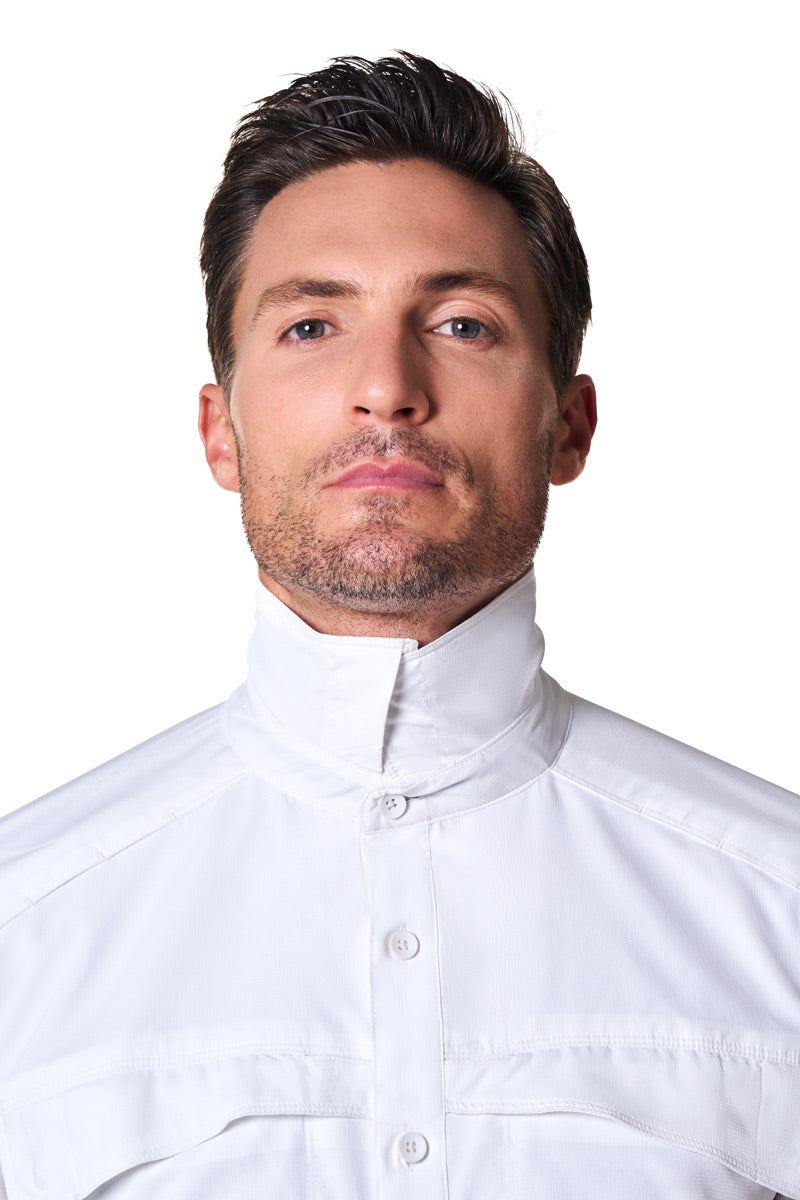 Men's Nassau Long Sleeve Fishing Shirt | White