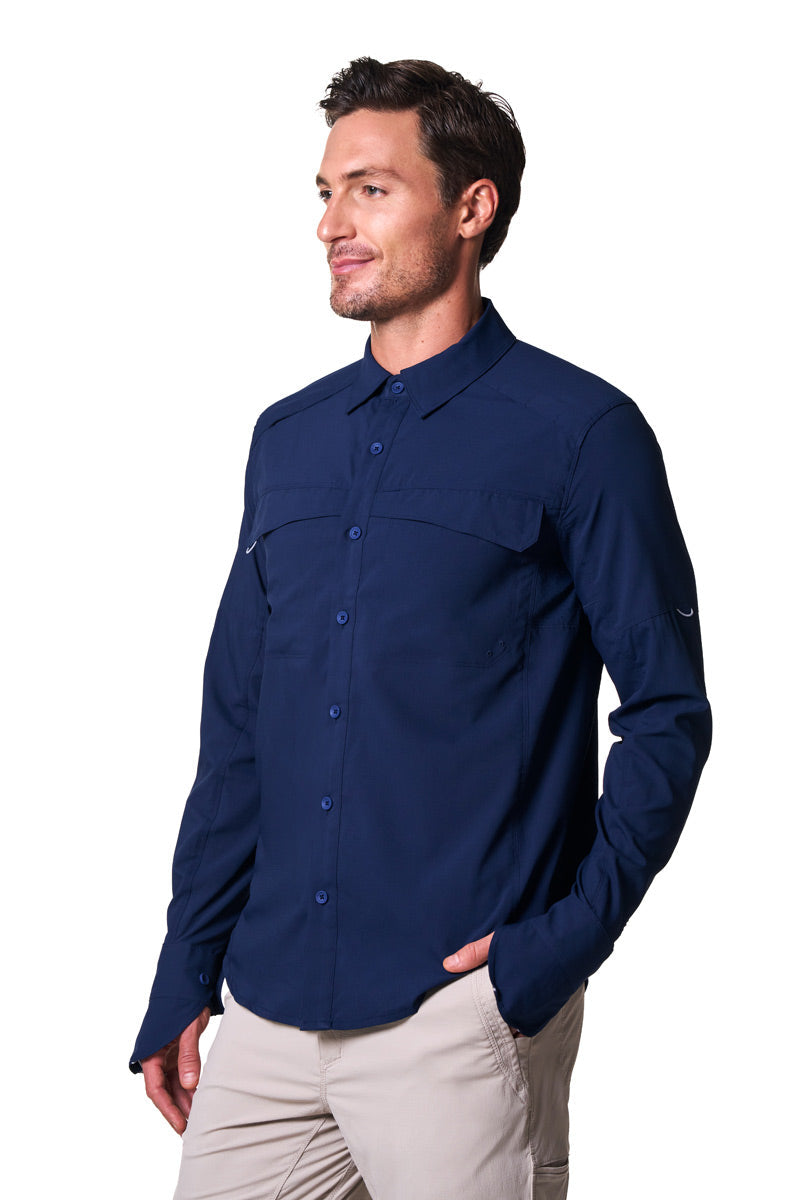 Men's Nassau Long Sleeve Fishing Shirt | Navy